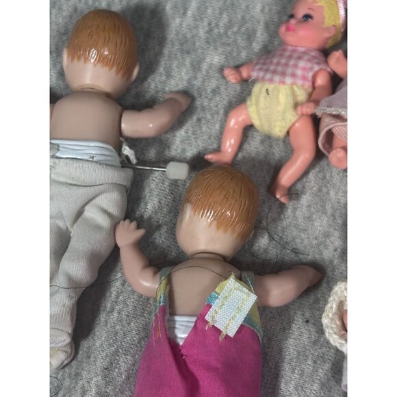 Vintage Barbie Doll Happy Family Newborn Baby Plastic Doll Baby Girls Lot of 5 - Picture 6 of 7